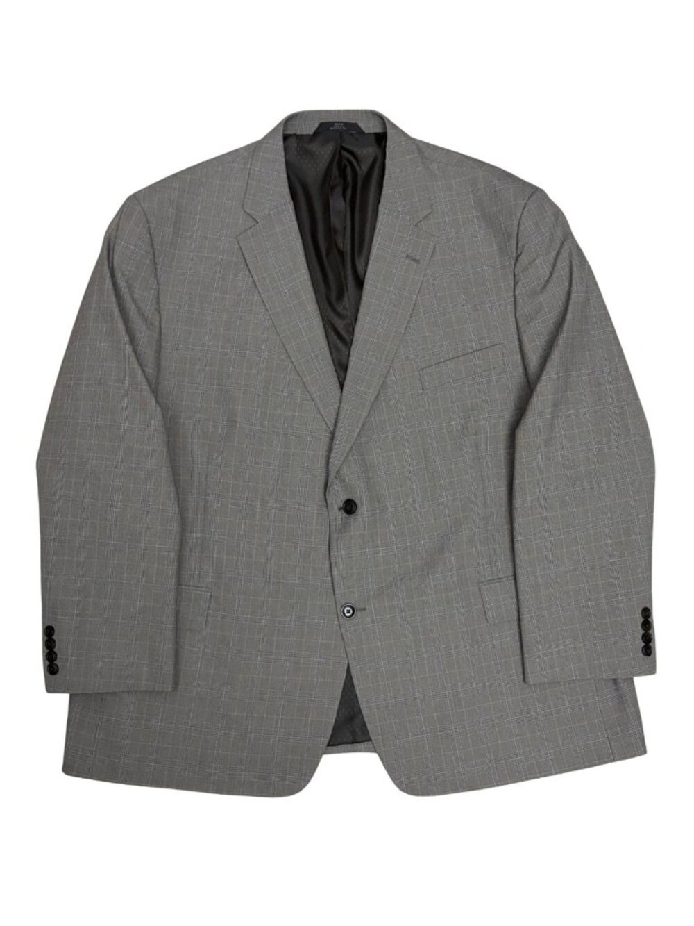 HAGGAR CHECK BLAZER Tan Business Casual Sport Coat Jacket Mens 52R